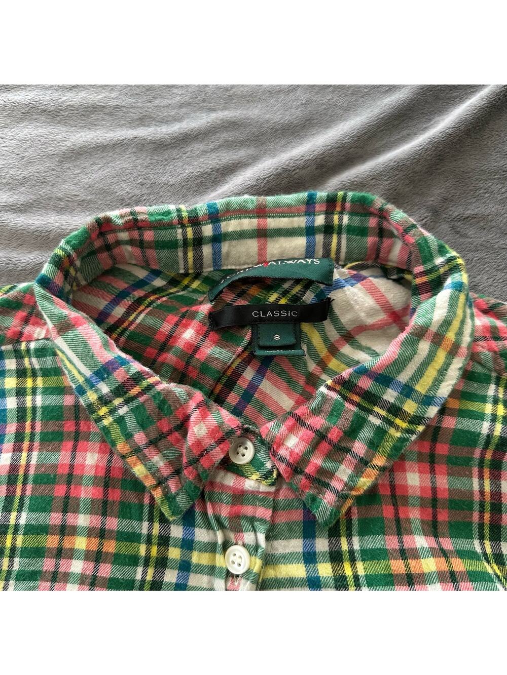 J Crew Shirt Womens 8 Flannel Shirt Plaid Always Oarsman Casual Outdoor Gorp